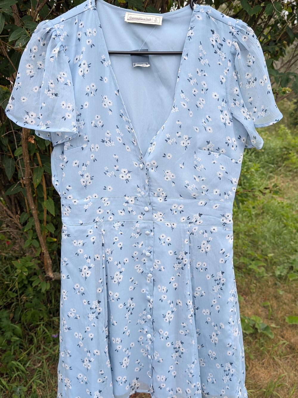 Abercrombie & Fitch Light Blue Floral Mini Dress